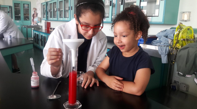 Cours de science avec les 5ème et les PS