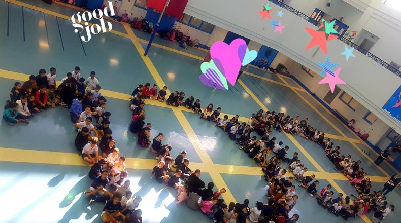 Voltaire fête le 100è jour d'école (Al Waab) :