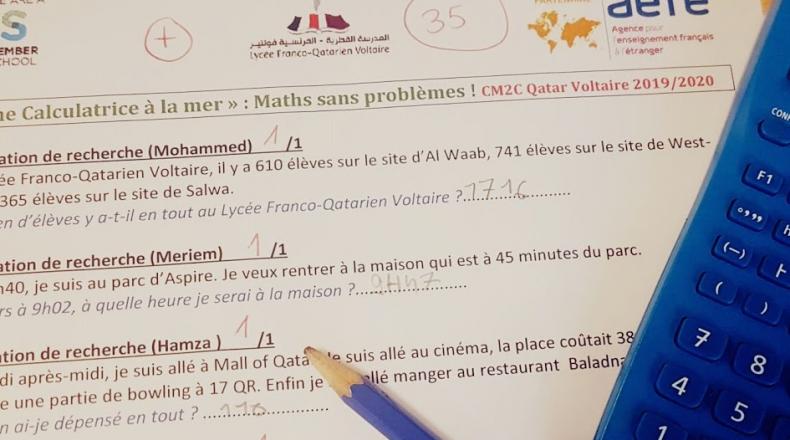 Une calculatrice à la mer...(CM2 C Campus Waab)